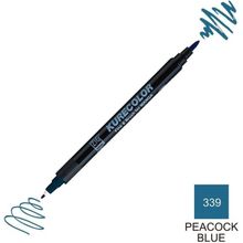 Zig Kurecolor Mangaka Fine & Brush CNKC-2200 339 Peacock Blue Çift Taraflı Markör Kalem