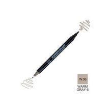 Zig Kurecolor Mangaka Fine & Brush CNKC-2200 W.06 Warm Gray 06 Çift Taraflı Markör Kalem