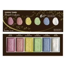 Zig Kuretake Gansai Tambi Pearl Colors 6’lı Sulu Boya Seti
