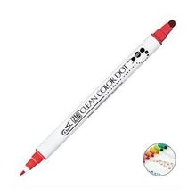 Zig TC-6100-020 Clean Color Dot Kırmızı Çift Taraflı Kalem