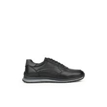 Ziya 1231002 415 Siyah Hakiki Deri Erkek Sneaker Ayakkabı