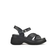 Ziya 151992Z64004 Siyah Hakiki Deri Topuklu Kadın Sandalet