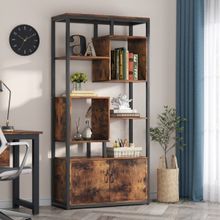 Zizuva Özel Tasarım 180x80x30 cm Ceviz Dolaplı Ev Ofis Kitaplık ve Düzenleyici