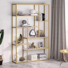 Zizuva Tasarım 120x30 cm Beyaz Gold Dekoratif Kitaplık