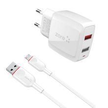 Zore 2 İn 1 2.4 A Meizu M10 Vest Micro Hızlı Şarj Seti