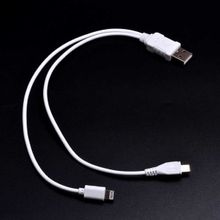 Zore 2 in 1 Kısa Kablo iPhone Şarj-Micro Usb Kablo