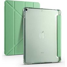 Zore Apple iPad 10.2 2021 9. Nesil Uyumlu Açık Yeşil Tri Folding Kalem Bölmeli Standlı Kılıf