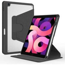 Zore Apple iPad 10.2 8. Nesil Nayn Dönebilen Standlı Şık Tasarım - Siyah Kılıf