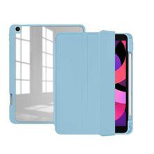 Zore Apple iPad 10.2 8.Nesil Nort Arkası Şeffaf Standlı Açık Mavi Tablet Kılıfı