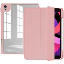 Zore Apple iPad Air 10.9 2020 4.Nesil Nort Arkası Şeffaf Standlı Pembe Kılıf