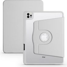 Zore Apple iPad Air 10.9 2022 5. Nesil Uyumlu Gri Termik Kalem Bölmeli Dönebilen Standlı Kılıf