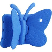 Zore Apple iPad Mini 4 Uyumlu Mavi Butterfly Standlı Tablet Kılıf