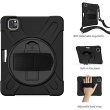 Zore Apple iPad Pro 11 2020 2. Nesil Defender Standlı Koruyucu - Siyah Kılıf