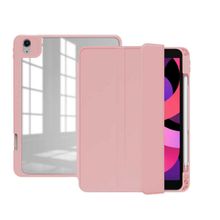 Zore Apple iPad Pro 12.9 2018 3.Nesil Nort Arkası Şeffaf Standlı Pembe Kılıf