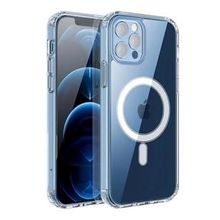 Zore Apple iPhone 11 Pro Max Magsafe Şarj Özellikli Şeffaf Sert PC Embos Kapak Kılıf