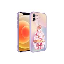 Zore Apple iPhone 11 Uyumlu Kamera Korumalı Desenli Sert Silikon Epoksi Kapak NO11 Cep Telefonu Kılıfı