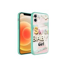 Zore Apple iPhone 11 Uyumlu Kamera Korumalı Desenli Sert Silikon Epoksi Kapak NO5 Cep Telefonu Kılıfı