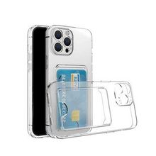 Zore Apple iPhone 12 Pro Max Kartlıklı Şeffaf Setra Clear Silikon Kapak Kılıf