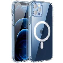 Zore Apple iPhone 12 Pro Max Magsafe Şarj Özellikli Şeffaf Sert PC Embos Kapak Kılıf
