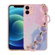 Zore Apple Iphone 12 Simli Desenli El Askılı Tutacaklı Elsa Silikon Cep Telefonu Kılıfı