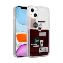 Zore Apple iPhone 13 Desenli Sıvılı Drink Silikon Kapak Kılıf