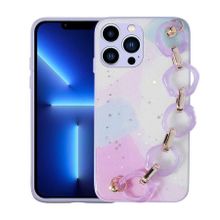 Zore Apple iPhone 13 Pro Max Simli Desenli El Askılı Tutacaklı Elsa Silikon Kapak Kılıf