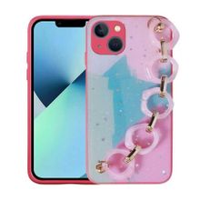 Zore Apple Iphone 13 Simli Desenli El Askılı Tutacaklı Elsa Silikon Cep Telefonu Kılıfı