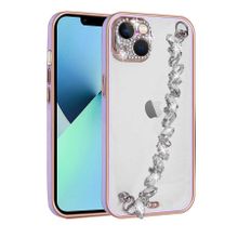 Zore Apple Iphone 13 Taş Süslemeli Kamera Korumalı El Tutamaçlı Blazer Kapak Kılıf