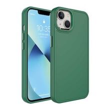 Zore Apple iPhone 14 Metal Çerçeve Buton Tasarımlı Sert Botox Kapak Kılıf