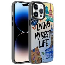 Zore Apple iPhone 14 Pro Desenli Dragon Sert Kapak Kılıf
