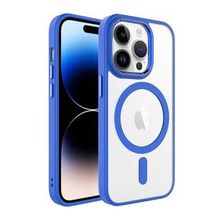 Zore Apple iPhone 14 Pro Max Wireless Şarjlı Krom Magsafe Silikon Kapak Kılıf