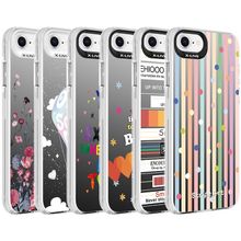 Zore Apple iPhone 8 Desenli Silver Sert Kapak Kılıf