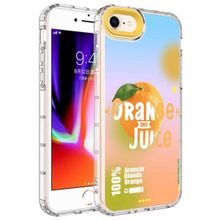 Zore Apple iPhone SE 2020 Kamera Korumalı Renkli Desenli Sert Silikon Zore Korn Kapak Kılıf