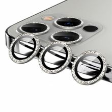 Zore CL-06 Apple iPhone 11 Pro Taşlı Gri Kamera Lens Koruyucu
