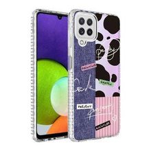 Zore Galaxy M12 Airbag Kenarlı Renkli Desenli Silikon Elegans Kapak Kılıf