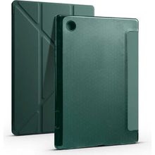 Zore Galaxy Tab A8 10.5 SM-X200 2021 Kalem Bölmeli Standlı - Koyu Yeşil Kılıf