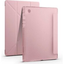 Zore Galaxy Tab A8 10.5 SM-X200 2021 Kalem Bölmeli Standlı - Rose Gold Kılıf