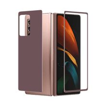 Zore Galaxy Z Fold 2 Ön Arka 5D Full Yapışkanlı Temperli Gold Ekran Koruyucu
