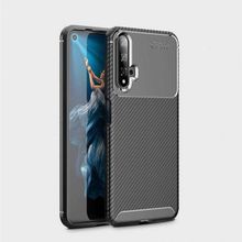 Zore Huawei Nova 5T Karbon Tasarım Negro Silikon Cep Telefonu Kılıfı