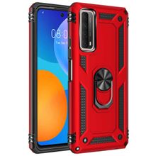 Zore Huawei P Smart 2021 Vega Yüzük Standlı Zırh Cep Telefonu Kılıfı