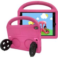 Zore iPad 10.2 9. Nesil Tekerlek Standlı Eva Silikon - Pembe Kılıf