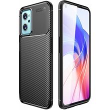 Zore Oppo A96 4G Siyah Karbon Serisi Mat Fiber Silikon Negro Kapak Kılıf