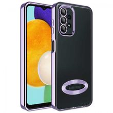 Zore Samsung Galaxy A13 4G Kamera Korumalı Logo Gösteren Omega Kapak Kılıf