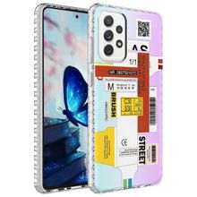 Zore Samsung Galaxy A32 4G Airbag Kenarlı Renkli Desenli Silikon Elegans Kapak Kılıf