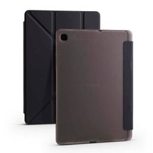 Zore Samsung Galaxy Tab S6 Lite P610 Tri Folding Kalem Bölmeli Standlı - Siyah Kılıf