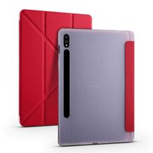 Zore Samsung Galaxy Tab S7 Plus T970 Tri Folding Kalem Bölmeli Standlı Kılıf