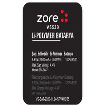 Zore Vestel Venüs 5530 A Kalite Uyumlu Batarya
