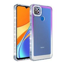 Zore Xiaomi Redmi 9C Simli ve Renk Geçiş Tasarımlı Lens Korumalı Park Kapak Kılıf