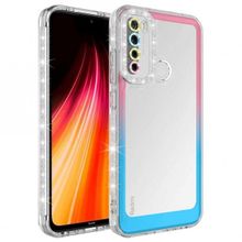 Zore Xiaomi Redmi Note 8 Simli ve Renk Geçiş Tasarımlı Lens Korumalı Park Kapak Kılıf