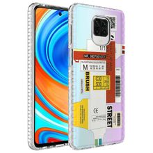 Zore Xiaomi Redmi Note 9 Pro Airbag Kenarlı Renkli Desenli Silikon Elegans Kapak Kılıf